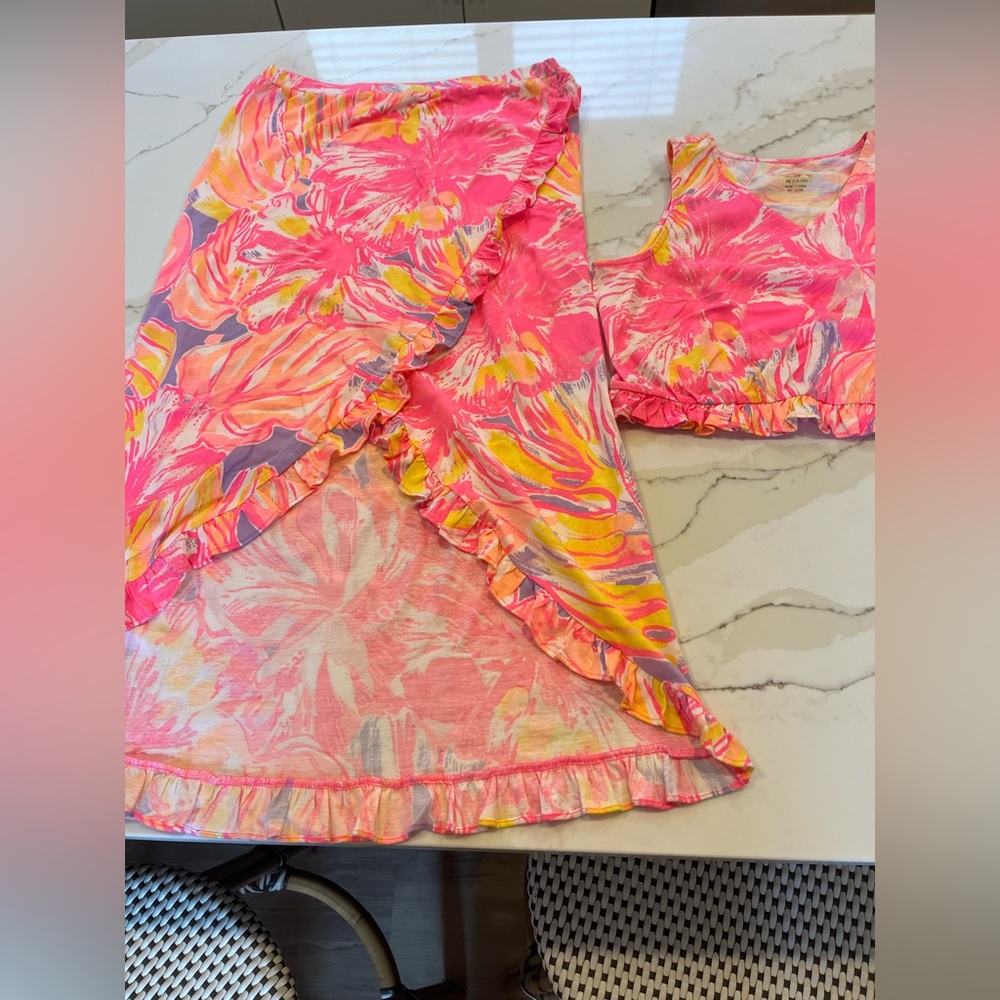 Lily Pulitzer matching tank top and skirt set